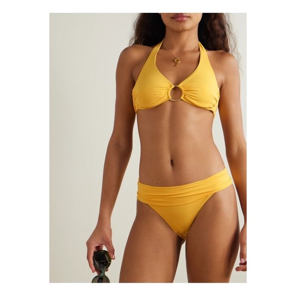 멜리사 오다바시 브뤼셀 장식 언더와이어 비키니 탑 옐로 46376663162895119