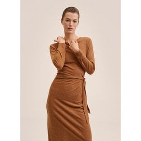 WOMAN 보 니트 원피스 medium brown_27053255