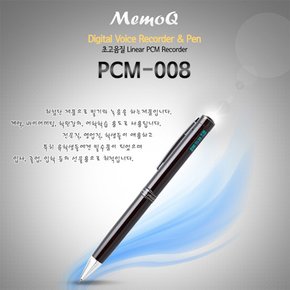 PCM-008(1GB)_간편조작 IC방식 ALC리모콘 디지털 음성보이스펜/ 강의회의/ 어학학습/ 영어회화 /볼펜녹음기