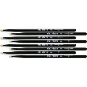 빅퍼스 드럼스틱 Vic Firth 블랙 드럼 스틱 3쌍 5B 1674925