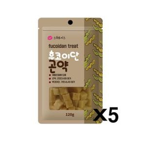 애견 트릿간식 후코이단 곤약 칭찬 체중조절 120g X5