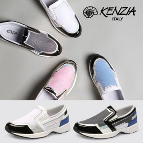 [무료배송][Kenzia] 국내산 국내산 키높이(4cm) 여성 슬립온슈즈