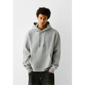 5081072 Bershka Hoodie - mottled grey