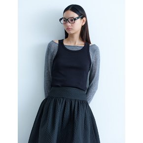 Layered Sheer Jersey TShirts  Black (KE4840M025)