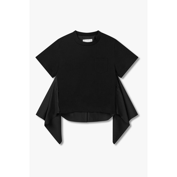 여성 백 포플린 사이드 스냅 티셔츠 6415321502000