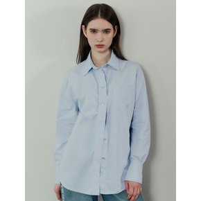 COTTON LOGO POCKET SHIRTS_SKY BLUE