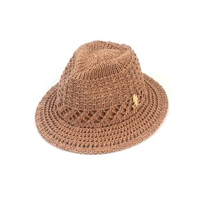 Summer Modern Beige Knit Fedora 여름페도라