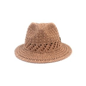 Summer Modern Beige Knit Fedora 여름페도라