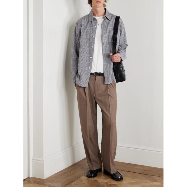 엠에프펜 엑제큐티브 체크 텍스처 코튼 블렌드 셔츠 46376663162868296