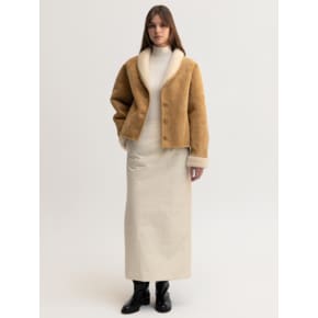 signature shearling jacket (beige)