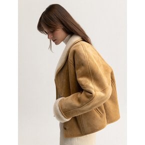 signature shearling jacket (beige)