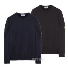 [STONE ISLAND]와펜 패치 더블포켓 기모 맨투맨 791560577