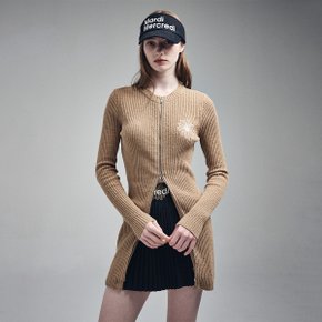 [마르디메크르디악티프]BOUCLE KNIT MINI DRESS FLOWER NEEDLEWORK_BEIGE IVORY/AFK41KOP001BEIV