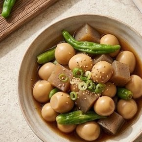 짜지않고 가벼운 곤약 메추리알 장조림 1kg+1kg