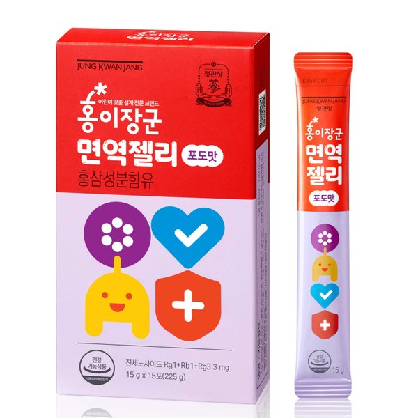 정관장 홍이장군 면역젤리 포도맛(15g*15포)