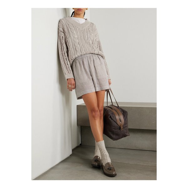 브루넬로쿠치넬리 오픈니트 주트 혼방 스웨터 베이지 1647597355288862