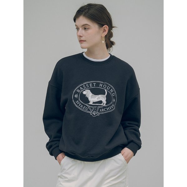 SITP5141 루즈핏 아트웍 맨투맨_Dark navy