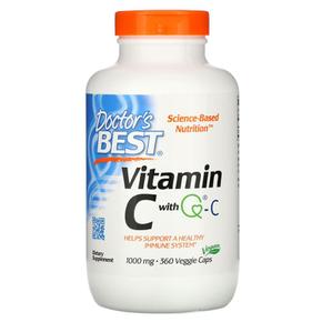 [해외직구] 닥터스베스트 비타민C 퀄리-C 1000mg 360베지캡슐 Doctor`s Best Vitamin C with Q-C 1000mg