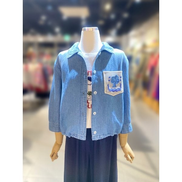 [여주점] 야자수 스프링 데님 셔츠 (BABLA8631)