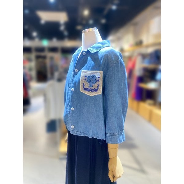 [여주점] 야자수 스프링 데님 셔츠 (BABLA8631)