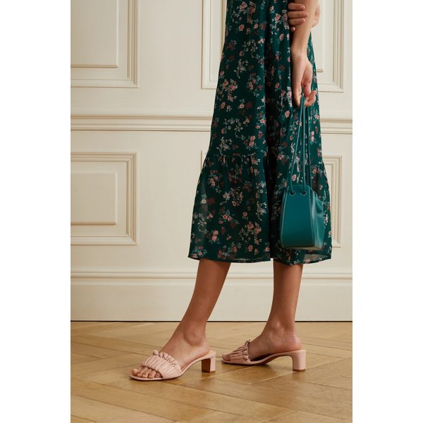 리포메이션 Shereen Ruched Leather Mules 블러시 43769801095440690