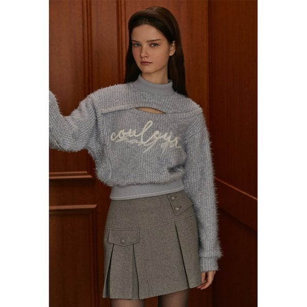 [시흥점] 여성 레터링 자수 포인트 슬릿 루즈핏 티셔츠  (EQ4CL264)