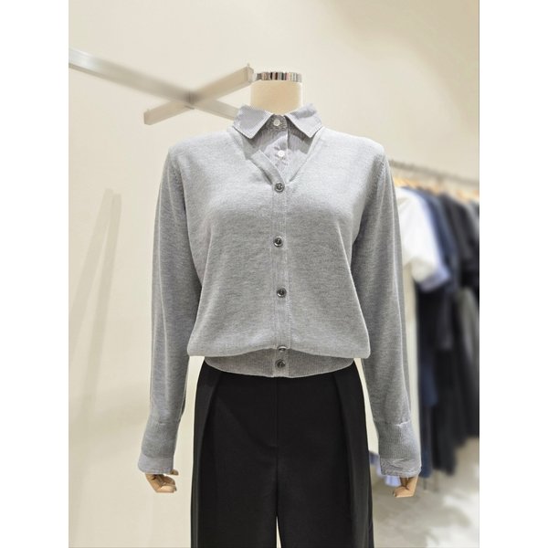 [부산점] 셔츠 레이어드 배색 니트 (NJK5AP899)