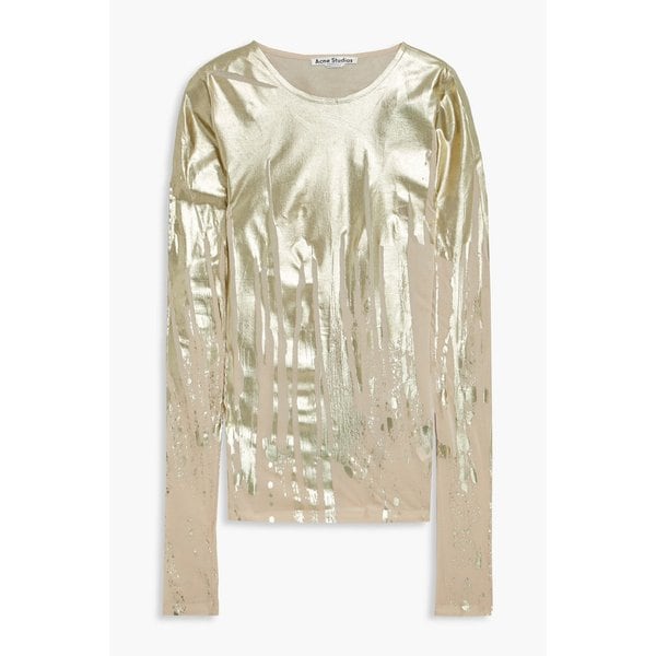 Metallic coated knitted top 메탈릭 1647597283811756