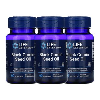  Life Extension 블랙 커민 씨드 오일 500mg 60정 3병