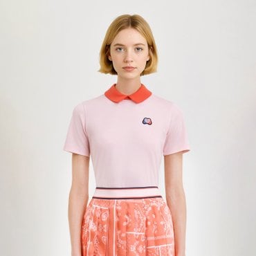 MARTINE GOLF [정상가 198000원]여성 뒷넥 반집업 폴로셔츠 핑크 (QW0DKS22373)