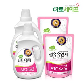 아기섬유유연제SET (2L 2개 + 1.3L 2개)/아기세제/유아섬유유연제/아기사용가능/아기유연제