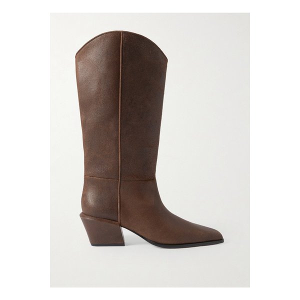 베티나 가죽 카우보이 부츠 다크 브라운 46376663162892734