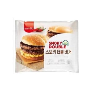 [오티삼립]냉동 스모키 더블 버거 (170g) 16봉