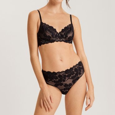 한로 아나이스 레이스 언더와이어 브라 (70904 _black beauty/deep poppy)