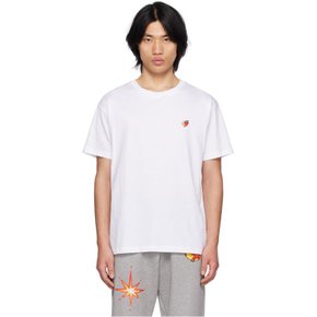 스카이하이팜 화이트 자수 티셔츠 SHF03T030 WHITE