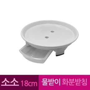 베란다텃밭 물받이 플라스틱 화병 화분받침 소소 18 cm 배란다텃밭