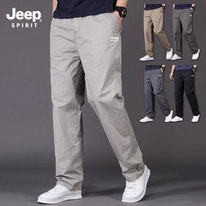 지프 JEEP SPIRIT 데일리 캐주얼 루즈핏 허리 밴딩 바지 스트레이트핏 팬츠 JP2226