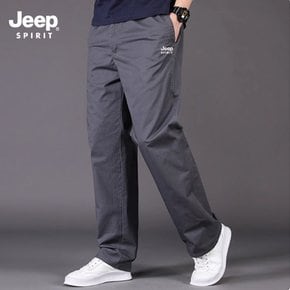 지프 JEEP SPIRIT 데일리 캐주얼 루즈핏 허리 밴딩 바지 스트레이트핏 팬츠 JP2226