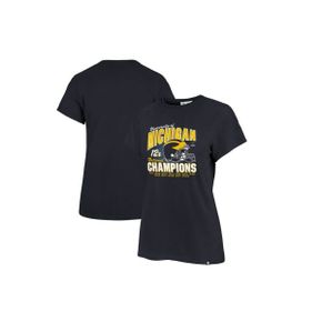 4267174 47 Womens Navy Michigan Wolverines 12-Time Football National Champions Frankie T-S