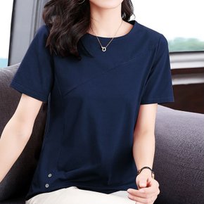 보니스 핀턱 반팔 티셔츠