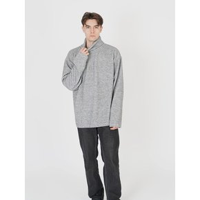 Wide Pola Neck Knit (Gray)