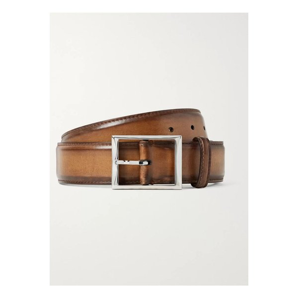 3.5cm Brown Classic Leather Belt 브라운 1473020371431296