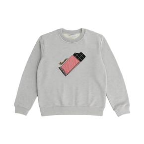 초코렛바 패치 맨투맨 그레이 700TS53 804