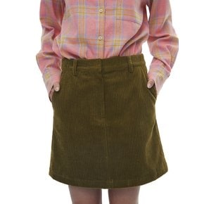 QDRY Corduroy Mini Skirt - Khaki