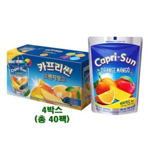 농심 카프리썬 오렌지망고 200ml x 40개 과일주스 음료