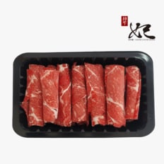 한우비 [냉동] 1+등급 한우암소 등심 샤브샤브(슬라이스)500g(1+1)