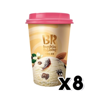  배스킨라빈스 아몬드봉봉 밀키드링크 컵커피 300ml x 8개