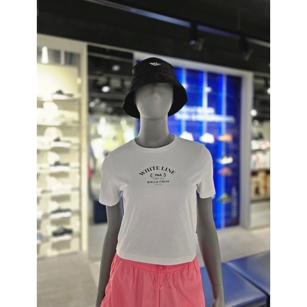 [파주점] 여성 크롭 그래픽 반팔 티셔츠(FS2RSG2361F-WHI)