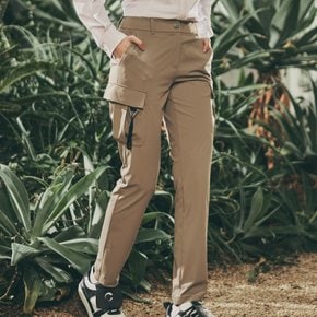 [비밀특가][챌린저] 소프티스판 카고포켓 여성 스트레이트핏 팬츠 카키베이지