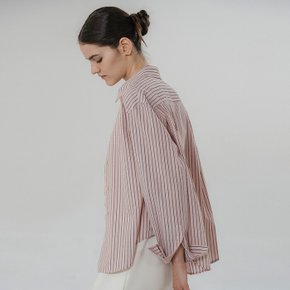 / [WBL24004] Loe seer striped shirt / dragee_pink